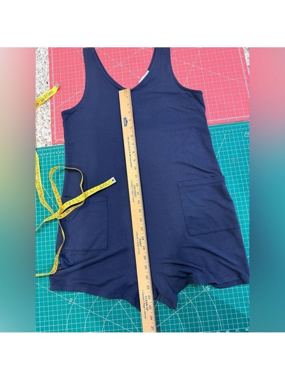 Threads 4 Thought Rainey Patch Pocket Romper Navy Small - Picture 9 of 11